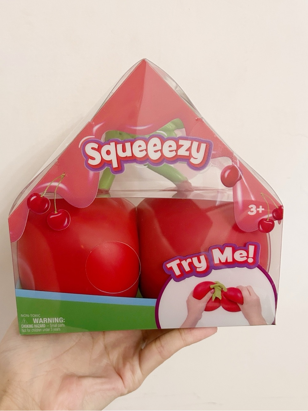VIRAL SUNNYDAYS Squeeezy Cherry Squishy Fidget Toy